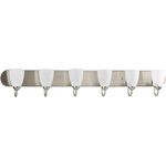 Progress Lighting P2714-09 Gather Collection 6-Light Vanity Fixture, Brushed Nickel by Progress Lighting