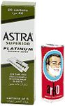 100 Astra Superior Platinum Double Edge Safety Razor Blades and Arko Shaving Cream Soap Stick