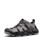 KEEN Men's Hyperport H2 Closed Toe Breathable Easy On Comfortable Hiking and Water Sandals, Steel Grey/Burnt Brick, 10.5