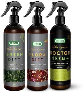 IFFCO Urban Gardens - Plant Food + Mealy Bug Spray Combo- 1.5 Litre - Green Diet, Flora Diet, Dr Neem - Organic Fertilizer for Plants & Flower Growth and Gives Complete Fungal Protection - Ready Spray