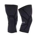 Mava Knee Compression Sleeves Pair - Support for Running, Gym Workout, Weight Lifting