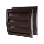 Vent Systems 4'' Inch Brown Air Vent Cover, Pack of 2, Dryer Vents and Bathroom Exhaust Vent Pipe, Louvered Outdoor Dryer Vent Cover Opening Flap Vent, Keeps Out Insects, Birds and Rodents