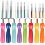 Needle Felting Tools, 38 Pcs Felting Needles - Needle Felting Supplies with 3 Sizes Felting Needles(36 Gauge, 38 Gauge, 40 Gauge), Color Wooden Handle Holder for Needle Felting