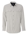 Burnside Solid Long Sleeve Flannel Shirt.B8200 - X-Large - Stone