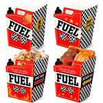 Colarr 12 Pcs 7.1'' x 5.5'' Race Car Popcorn Treat Boxes Fuel Can Popcorn Boxes Race Car Birthday Party Supplies Decorations Racing Bucket Centerpiece Racing Party Supplies Favors Racing Table Decor