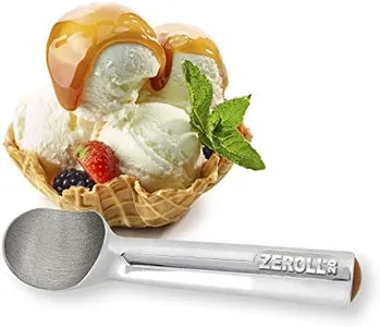 Zeroll, Size 20, in Silver 1020 Original Ice Cream Unique Liquid Filled Heat Conductive Handle Simple One Piece Aluminum Design Easy Release 40 Scoops per, 2-Ounce