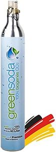 greensoda | Premium Universal Soda-Zylinder | 425 g Kohlensäure für 60 Liter (+25 g extra) | CO2 Zylinder für SodaStream Wassersprudler NEU