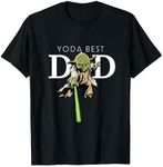 Star Wars Yoda Lightsaber Best Dad Father's Day T-Shirt