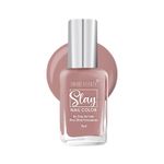 Swiss Beauty Slay Nail Color | Glossy Finish, Long Lasting Nail Paint| Chip resistant, Quick drying Nail Polish | Shade- Nude Brown, 25Ml