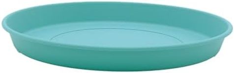 The HC Companies 12 Inch Round Prima Plastic Plant Saucer - Indoor Outdoor Plant Trays for Pots - 12.4 Inchx12.4 Inchx1.5 Inch in Dusty Teal