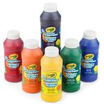 Crayola Washable Finger Paints, 6 Count, School Painting Supplies, Gifts for Kids, 4, 5, 6, 7