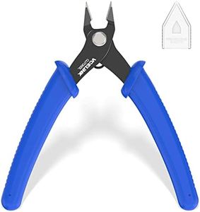 VCELINK Small Wire Cutter Spring-loaded GJ706BL, Precision Flush Cutter Pliers Diagonal Cutters for Electronics, Jewelry Making, Model Craft and 3D Printer, 5-Inch