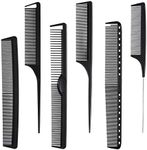 6 Pieces Carbon Fiber Hair Combs Se