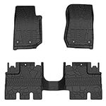 Floor Mats Compatible with Wrangler JK Unlimited, All Weather Front & Rear Complete Set TPE Slush Floor Liner for 2014 - 2018 Wrangler JKU 4-Door