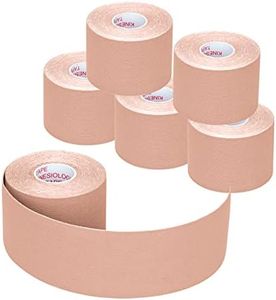 Kinesiology Tape - 6 Rolls Set, Lychee Elastic Therapeutic Sports Tape for Shoulder, Knee, Elbow Pain Relief, Latex Free, Water Resistant, Breathable, 2" x 16.4 feet Per Roll (Beige)
