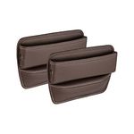 Riloer Car Seat Gap Filler, 2Pcs Car Seat Gap Organizer PU Leather Waterproof Car Accessories for Men Car Seat Crevice Storage Box