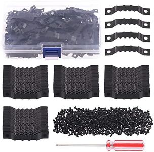 Swpeet Lot de 600 cintres à double trou avec vis et tournevis, pour décoration de la maison, cadre photo créatif (noir)