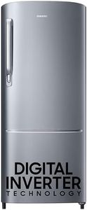Samsung 223 L, 3 Star Inverter Direct-Cool Single Door Refrigerator (RR24C2723S8/NL, Silver, Elegant Inox)