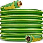 Garden Hose 200 ft x 5/8" - 2024 Version/New Patented Kink Free Water Hoses - Heavy Duty,Flexible and Lightweight, Hybrid Hose, Easy to Coil, 3/4" Solid Brass Fittings - No Leak