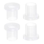 HARFINGTON 4pcs Flanged Sleeve Bearings 8mm Bore 10mm OD 12.5mm Length Nylon Bushings for Shaft, White