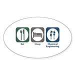 CafePress Eat Sleep Chemical Engineering Oval Sticker Oval Bumper Sticker Car Decal