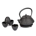 6 Piece Japanese Cast Iron Pot Tea 