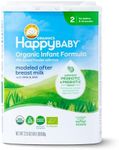 Happy Baby Organics Stage 2 Infant Formula, 6-12 Months, Milk Based Organic Baby Formula Powder with Iron, Probiotics & Prebiotics for Immune & Digestive Support, 22.9 Ounce (Pack of 1)