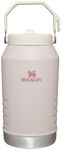 Stanley IceFlow Stainless Steel Water Jug with Straw, Vacuum Insulated Water Bottle for Home and Office, Reusable Tumbler with Straw Leak Resistant Flip, Rose Quartz, 96 OZ / 2.84 L