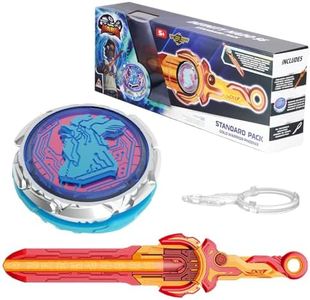 INFINITY NADO Spinning Top for Boys, Metal Battle Tops Sword Launcher, Battling Tops for Boys Girls 5 6 7 8 9 10 11 12 Years, Standard Pack Gold Warrior Phoenix