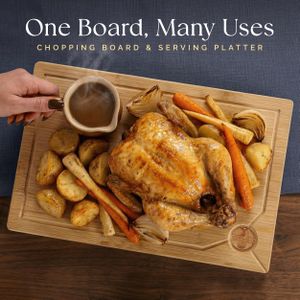 Deer & Oak Large Bamboo Cutting Board – Durable Chopping Surface