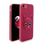 Pikkme Back Cover for Girls | Cute Cat Leather Finish | Soft TPU | Case for iPhone 6 / 6s (Pink)