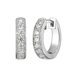 Amazon Collection Hoop Earrings, Silver, One Size