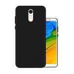 HELLO ZONE Exclusive Matte Finish Soft Back Case Cover for Xiaomi Redmi Note 5 - Black