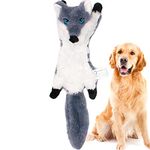 Squeaky Plush Dog Toy for Boredom, No Stuffed Wolf Soft Dog Toy Dog Toys for Small Medium Large Dogs