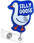 Silly Goose Badge Reel Retractable with Alligator Clip Funny Nurse Badge Holder for Nurses RN CNA ER Medical Assistant Nursing Doctor Office Worker Teacher Student Name Id Decor Accessories