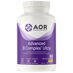 AOR - Advanced B Complex Ultra 525mg, 60 Tablets - B Complex Vitamin Supplement for Mood Support, Heart Health and Brain Health Supplement for Adults - Time-Release Vitamin B Complex Capsules