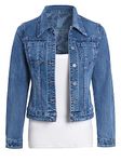 SS7 Womens Reversible Denim Jacket (8, Denim Blue)