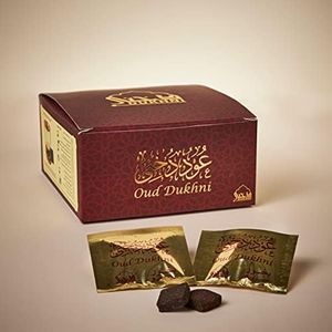 Dukhni Oud Bakhoor Deluxe دخني عود بخور ديلكس by Dukhni | Arabic Bakhoor Incense | 40 pcs | Handmade, Rich, Luxurious | Natural Woody Oud Blend | Luxurious Ramadan & Eid Gift | to Relax & Meditate