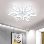 Ganeed LED Ceiling Light,90W Acrylic Flush Mount Ceiling Light Fixture,Modern Flower Design LED Chandelier Lighting for Living Room,Bedroom,Dining Room,Cool White/6500K