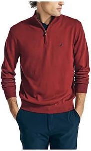 Nautica Men's Navtech Quarter-Zip Sweater, Biking Red, Small