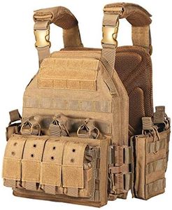 vAv YAKEDA Gilet militaire tactique gilet Airsoft à dégagement rapide réglable pour adultes (Mud Color)