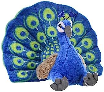 Wild Republic Cuddlekins Peacock, Stuffed Animal, Plush Toy, Gifts for Kids, 12"