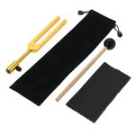 DRELD 528Hz Tuning Fork with Crystal Extender, Healing Tuning Fork with Silicone Hammer Cleaning Cloth Crystal Massage Feet Tuner for Sound Healing Therapy Musical Instrument