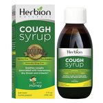 Herbion Naturals Cough Syrup with Honey, Helps Relieve Cough & Soothes Sore Throat, for Adults & Kids 13 Months and Above, 5 FL Oz