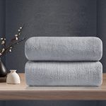 MAGGEA 2 Piece Oversized Bath Sheet Towels (35 x 70 in,Grey) 700 GSM Ultra Soft Bath Towel Set Thick Large Cozy Plush Highly Absorbent Towels Quick Dry Bathroom Towels Hotel Luxury Shower Towels