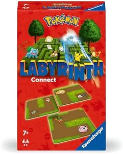 Ravensburger - Labyrint Connect Pokemon, Juego de CartasJuego de Mesa, Niños 7 años o más, 2 a 6 Jugadores, Travel Game
