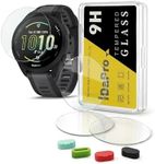 iDaPro Screen Protector for Garmin Forerunner 165 / Forerunner 165 Music,Tempered Glass,9H Hardness,Anti-Scratch,Anti-Bubble,Easy Installation