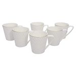 Saaikee Tea Cups Set of 6 Bone China Gold Line Mug for Tea/Coffee Green Tea Cups 160 ML