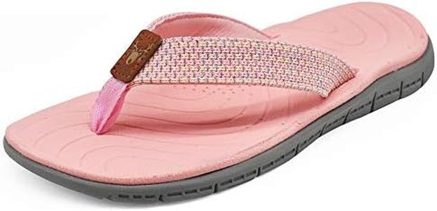 KuaiLu Tongs Femme été Cuir en Tissu Plage et Piscine Flip Flops Confort Soutien Voute Plantaire Tongue Sandales Orthopedique Mousse de Yoga Antidérapantes Douche Claquette Rose 39