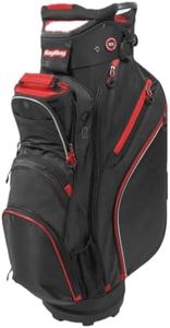 Bag Boy Chiller Golf Cart Bag, 14 Way Top with Full Length Individual Dividers, Dedicated Putter Well, Removable Cooler, 12 Pockets, Navy/Red/White